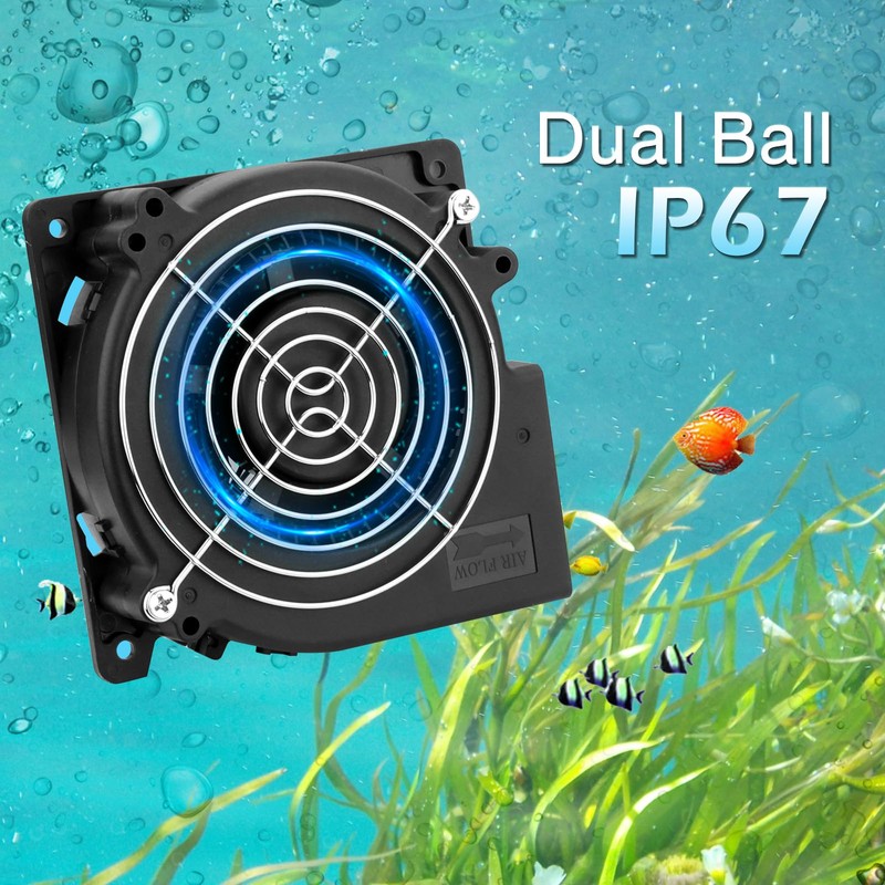 Wathai 12V DC 120mm x 32mm Blower Fan IP67 Waterproof