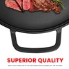 GGC Cast Iron Pizza Pan for Baking, 14" Round Griddle