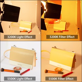 PYXEL STUDIO Orange Color Correction Lighting Gel Filter Sheet 16x20 inches, 1/2 CTO, Photography Transparent Light Gels for 800W Red Head Light Strobe Spotlight Flash Photo Studio Video, 4 Packs