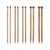10 Pcs Bamboo Knitting Needles, Single-tip Wooden Knitting Needles Set