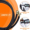 6FT Washing Machine Hoses Black Rubber Hot and Cold Water