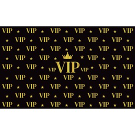 VIP Party Decorations 71 Inch VIP Banners Red Carpet Backdrop Background Movie Night Theme Background for Now Showing Theater Birthday VIP Party Supplies (Black VIP)