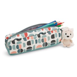 NICI Vanja 61316 Pencil Case with Pendant Polar Fox 20 x 5 x 5 cm Blue Pencil Case for Girls and Women, School Bag, Office or Cosmetic Pencil Case