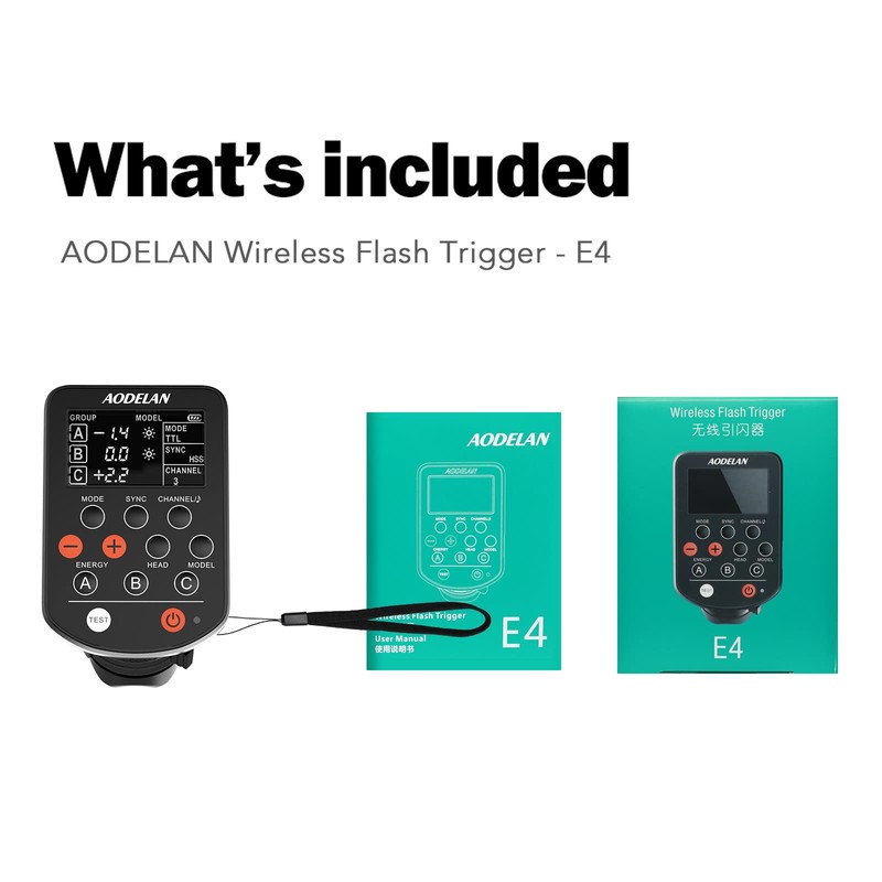 AODELAN TTL Wireless Flash Trigger Transmitter Fits Remote Shutter Release