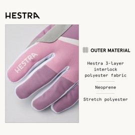 Hestra Tracker Jr. Glove I Waterproof, Insulated Cross Country Ski Mitten for Kids - Syringa Print - 4