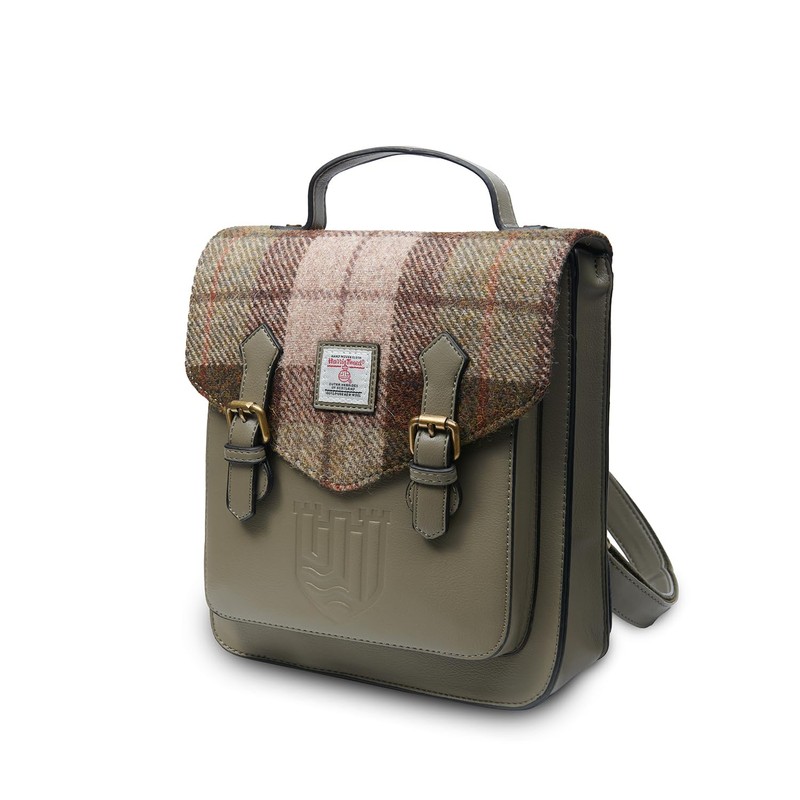 Islander HarrisTweed The Calton Backpack, Chestnut Tartan
