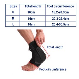 Knöchelstütze bei Bänderverletzungen, Verstauchtem Knöchel, Achillessehnenentzündung, Stützgurt für den Fuß, Linderung von Fersenschmerzen und Bandage zur Kompression, S (Rechter Fuß)