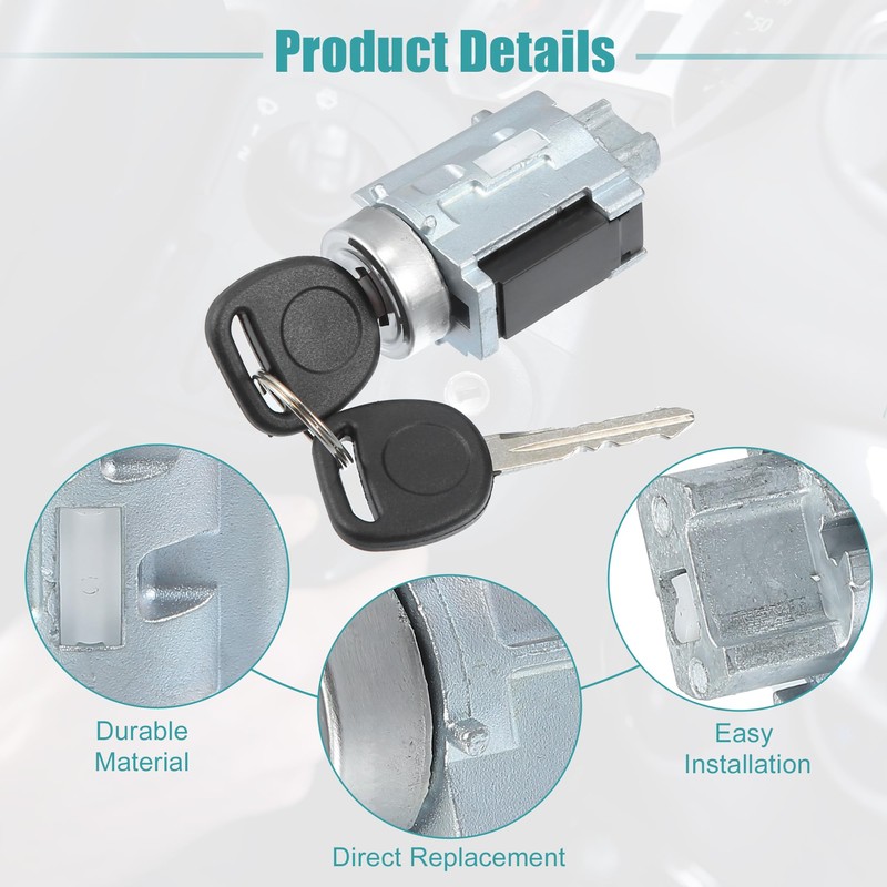ACROPIX Ignition Switch Cylinder Lock Assembly for OlD-Smobile, In-trigue, Black,