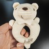 DoerSpace Soft Plush, Handheld Baby Rattle Bear Sensory Toys, Infant