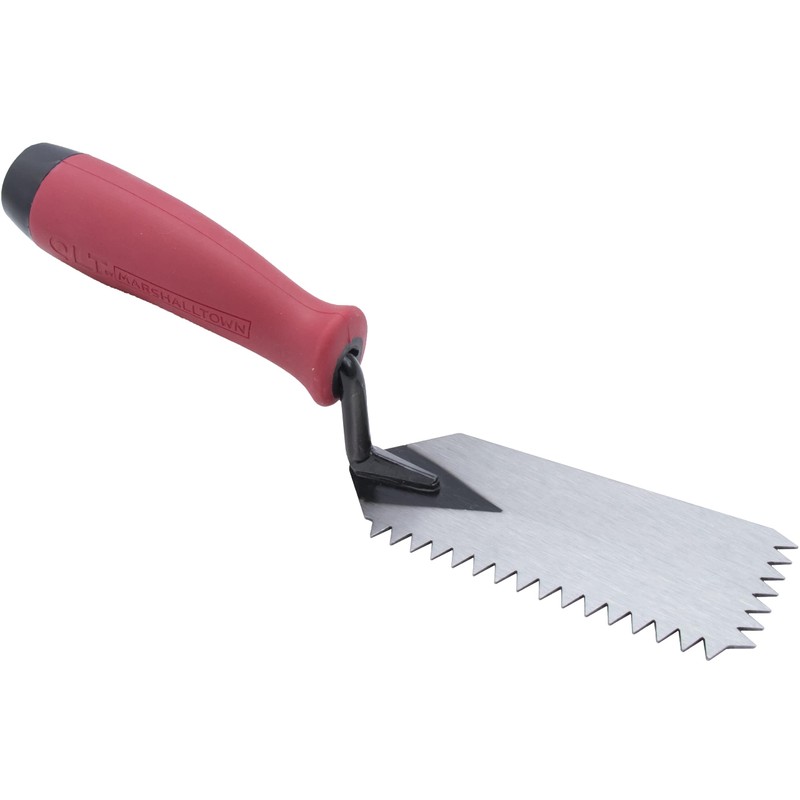MARSHALLTOWN QLT V Notched Margin Trowel, Flooring and Tiling, Soft