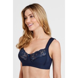 Miss Mary of Sweden Lovely Lace Non-Wired Bra - dark blue, size: 50D