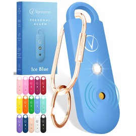 Vantamo Personal Alarm for Self Defense with Low Battery Notice, Strobe Light & Extra Loud 130 dB Double Speakers Safety Keychain Set for Women, Rechargeable Panic Button for Womens Self Defense