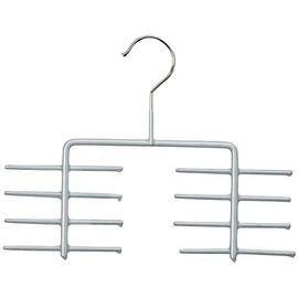 MAWA 1 Piece Tie Holder with Non-Slip Coating, Space Saving and Non-Slip Accessory Hangers, Space for a Total of 16 Ties, 25 cm, Silver