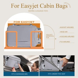Cabin Bag 45x36x20 for New Easyjet, Underseat Cabin Luggage Bags Carry on Travel Backpack Cabin Size for Airplanes, 30L Hand Luggage Case Suitcase Water Resistant Laptop Backpacks