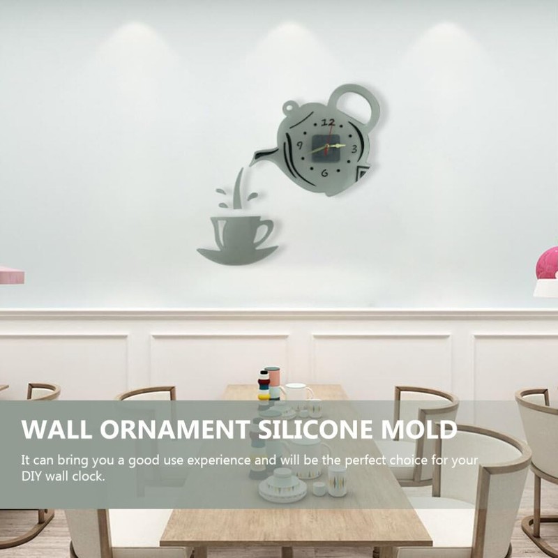 VILLCASE Resin Teapot Clock Mold for Wall - DIY Resin
