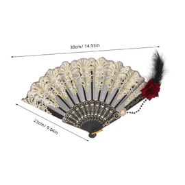 Operitacx Faltfächer Im Palaststil Lüfter Ohne Flügel Tragbarer USB Tischventilator USB-lüfter Kleiner Rave-Fan Handfächer Für Damen Faltbar Tasche Faltbare Ventilatoren Plastik