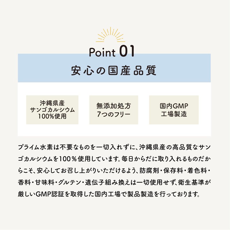水素サプリメント プライム 水素 サプリ 【高濃度 持続型 水素】国産品質 60 カプセル Prime