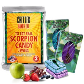 HotLix Scorpion Jewels Candy Exotic Snacks (2-Pack), Edible Scorpion Candy, Crystal Candy Packs, Edible Insects for Humans, Unique Snacks Exotic Food, Edible Bugs to Eat, Bug Candy, Weird Candy
