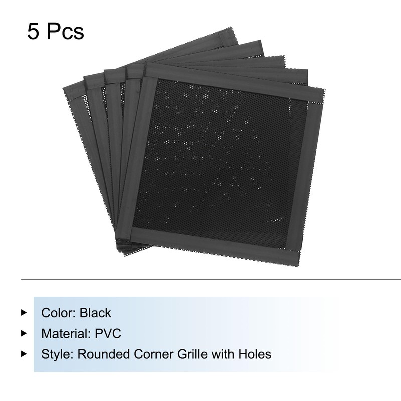 QUARKZMAN 5 Stück PC-Staubfilter, 120mmx120mm PVC Computer-Gehäuse-Kühler Staubschutz-Mesh-Abdeckung Lüftergitter für