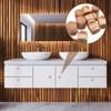 ZARADU Wooden Furniture Knobs, Wooden Drawer Handle, Set of Cabinet