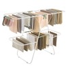 SONGMICS Clothes Drying Rack, Foldable 2-Level Laundry Drying Rack, Free-Standing