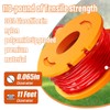 6 Thread Spools, 2 Spool Covers Compatible with Worx Grass