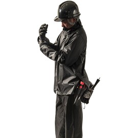 Makku AS-4100 Men's Rain Suit, Black, M