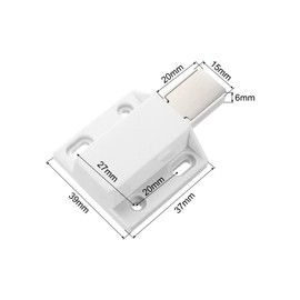 uxcell Glass Door Hinge, 1 Set - Stainless Steel Magnetic Catch Latches and Glass Clamps for Single Door, for Cupboard Showcase Glass Door Swinging (Silver)