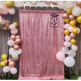 ShinyBeauty 4FTx7FT Sequin backdrops,Fuchsia Pink Sequin Photo Booth Backdrop, Party backdrops, Wedding backdrops, Sparkling backdrops, Christmas Decoration (Fuchsia Pink)