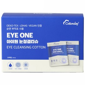 Cotton Day Eye Cleaning Tissue Eye Cleaning Tissue Individually Packed 30 Sheets, 1 Piece / 코튼데이 아이원 눈청결티슈 눈세정티슈 개별포장 30매입, 1개