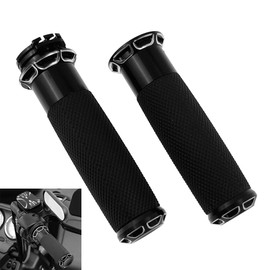 HDBUBALUS 1" Motorcycle Handlebar 25mm CNC Cut Hand Grips Fit for Harley Sportster Touring Road King Street Glide Dyna Softail Custom