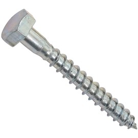 AERZETIX - Set of 10 - Wood Screws - Pull Screw - Hex Head - 6 Sides - M10 x 80 mm - Galvanised Steel - DIN571 - Metal - DIY - C44597