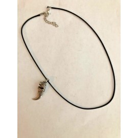 Unbranded Unisex Women Men Punk Retro Wolf Teeth Pendant Leather Cord Necklace P12