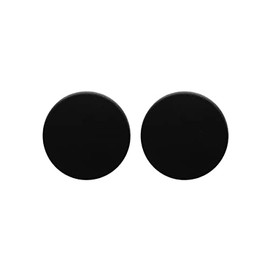 Large Colorful Disc Round Acrylic Button Stud Earrings for Women Geometric Minimalist Jewelry-Black