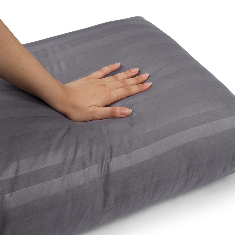 Moonlight Bedding Pillow cases 2 pack - Grey Stripe 48x74cm