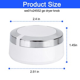 WE01X24552 Dryer Knob Replacement For GE Dryer Timer Control Center Knob gtd42easj2ww gtd33eask0ww - 2 Pack