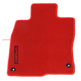 Unbranded For 16-21 Honda Civic Floor Mat Carpet Red Nylon Front & Rear w/ Red Sport