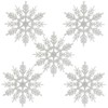 Naler Snowflake Christmas Decoration For Christmas Tree, White Glitter, Pack