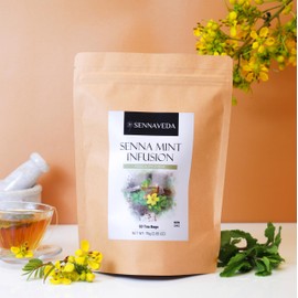 Sennaveda Senna Mint Infusion – 50 Tea Bags| Made with Senna and Mint leaves | Herbal Tea | Digestive health | Detox tea | Detox cleanse | Laxatives | Senna tea for constipation