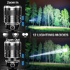 LED Rechargeable Headlamp, Ultra-Bright Zoomable Head Lamp with 12 Modes