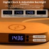 Touch Control LED Desk Lamp with Clock Wireless Charging Dimmable