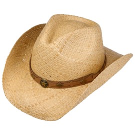 Conner Millersview Straw Hat Raffia Hat Sun Hat Western Hat Cowboy Hat, natural, XL