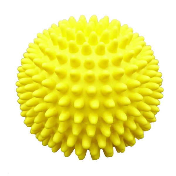 Latex Spiky Ball Dog Toy (Yellow)
