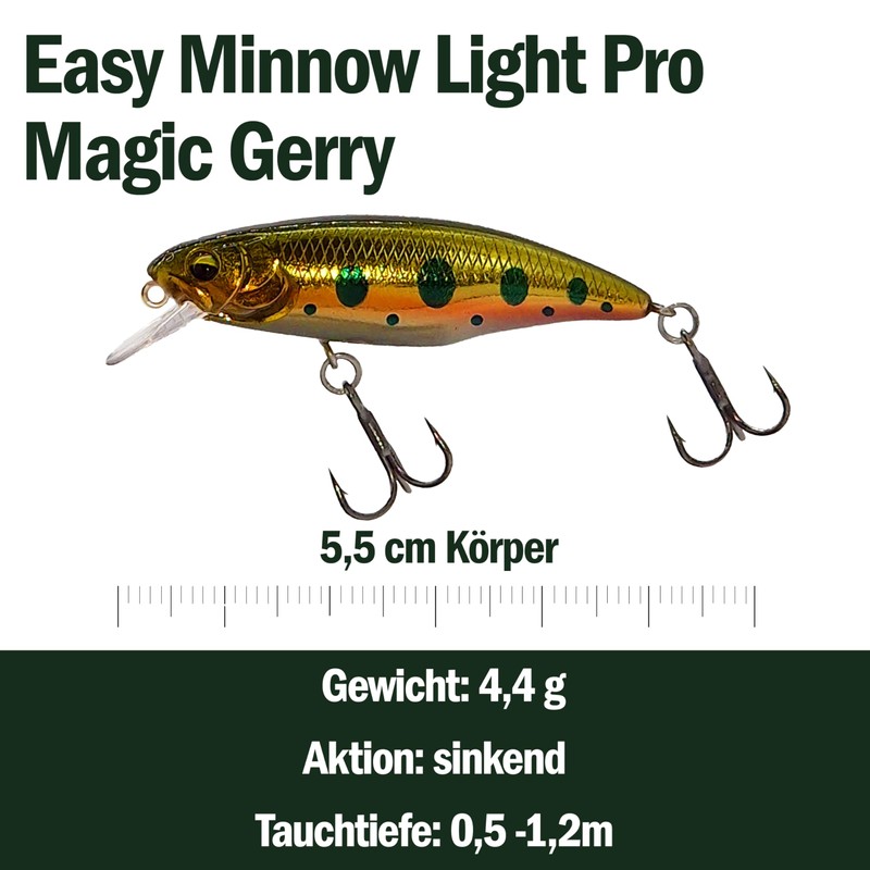Wobblers Set of 5 for Trout & Bass, 5.5 cm,