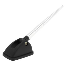HEROFFIX 1 Pc Car Dummy Antenna with Base for Auto Truck ABS Roof Mount Antenna Decoration Only Black Silver Tone