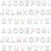 52 Pcs Large Acrylic Letter Beads Chunky Alphabet Jelly White