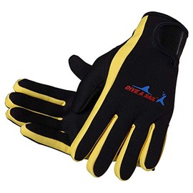Lovache Neoprene Gloves 1.5MM Swimming Surfing Diving Sailing Wetsuit Yellow