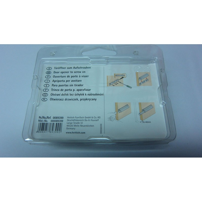 HKB ® Push-To Open for Handle-Free Furniture Doors P2O Universal