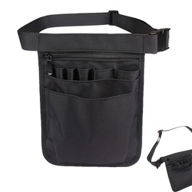 Yqhugbc Nurse Bag, Nurse Belt Bag Women, Tool Bag Belt, Belt Bag Work, Women's Nurse Bag, for Medical Scissor Set Tools, black, NO