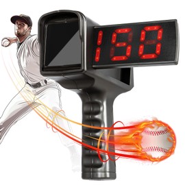 Baseball Radar Speed Gun | LED+LCD Larger Display Radar Gun for Baseball, Softball & Soccer Training Equipment | Speed Training Equipment with 10-Data Playback